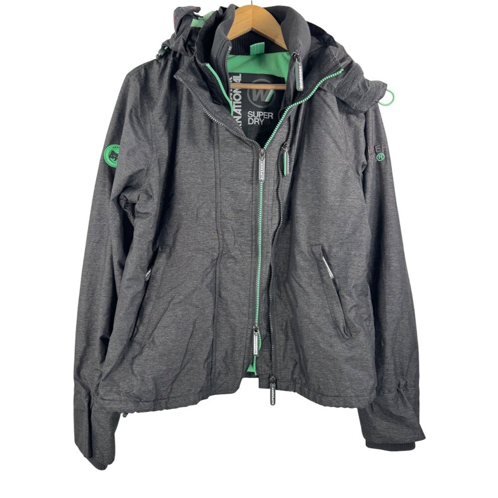 Superdry Hooded Arctic Wind Attack‎ Jacket Womens Jacket grey sz 12